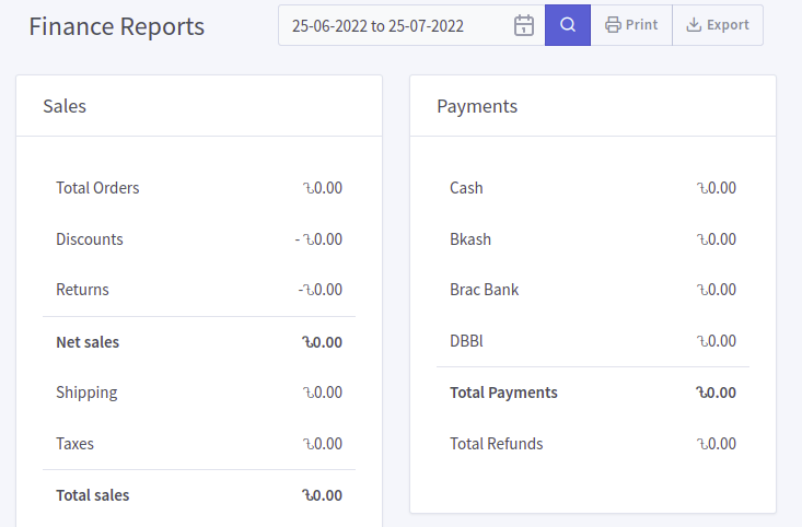 check financial report in our pos software